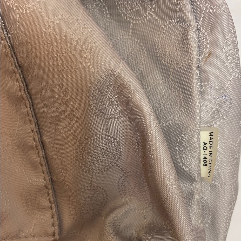 Michael Kors Camden Pebbled Leather Large Drawstring Shoulder Tote Ash Grey EUC - Picture 13 of 16